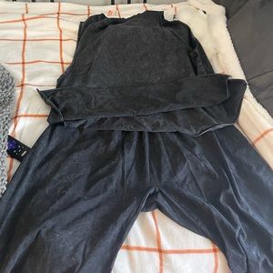 Free People XL grey yoga set
